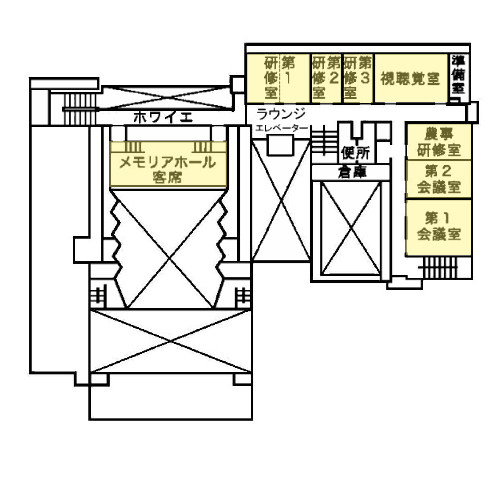 南砺市井波総合文化センター２階平面図